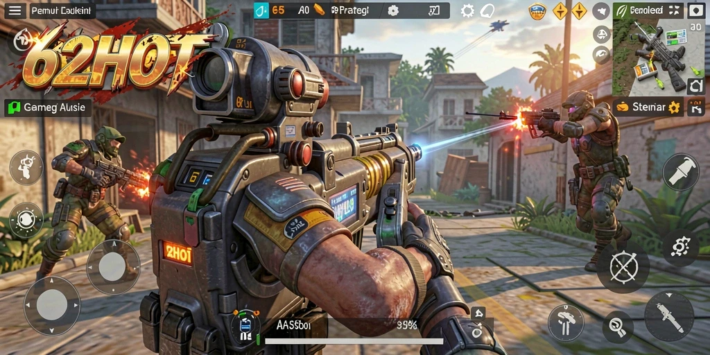 Gameplay mendebarkan dalam game TPS 62HOT.