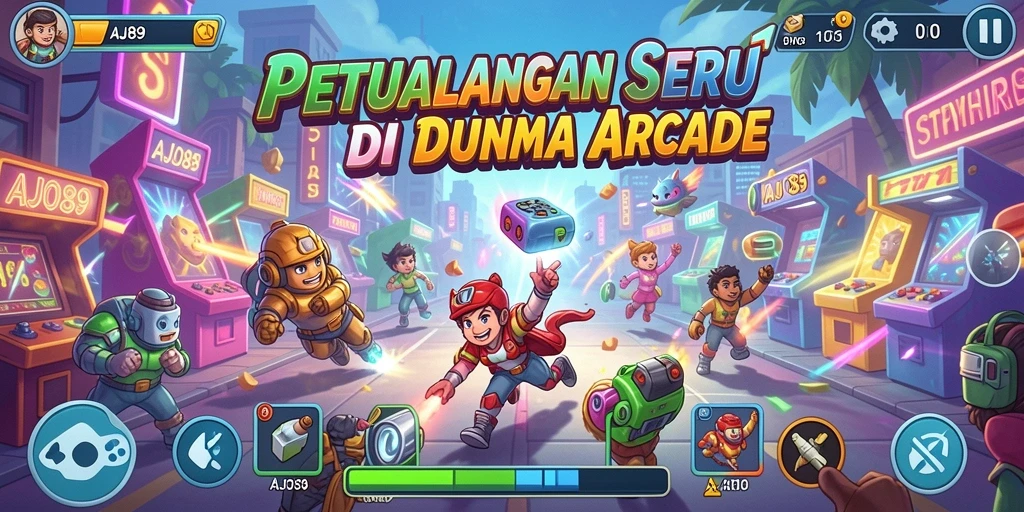 Tampilan gameplay AJO89 yang seru dan penuh warna.