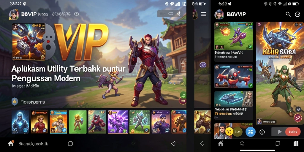 Tampilan aplikasi B8VIP yang modern dan ramah pengguna.