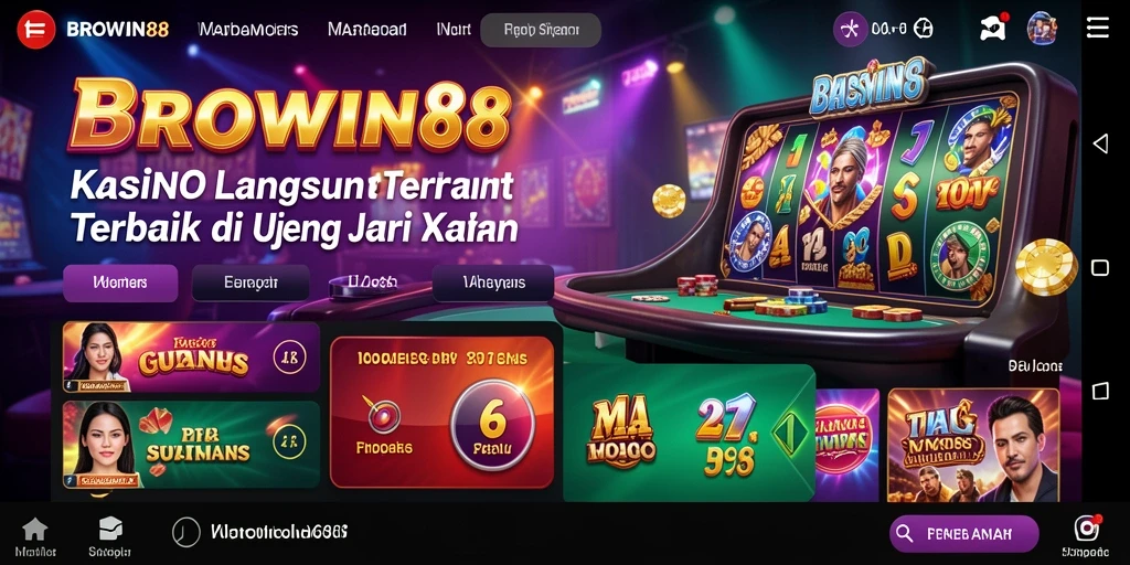 Tampilan gameplay kasino langsung BROWIN88 dengan dealer profesional.