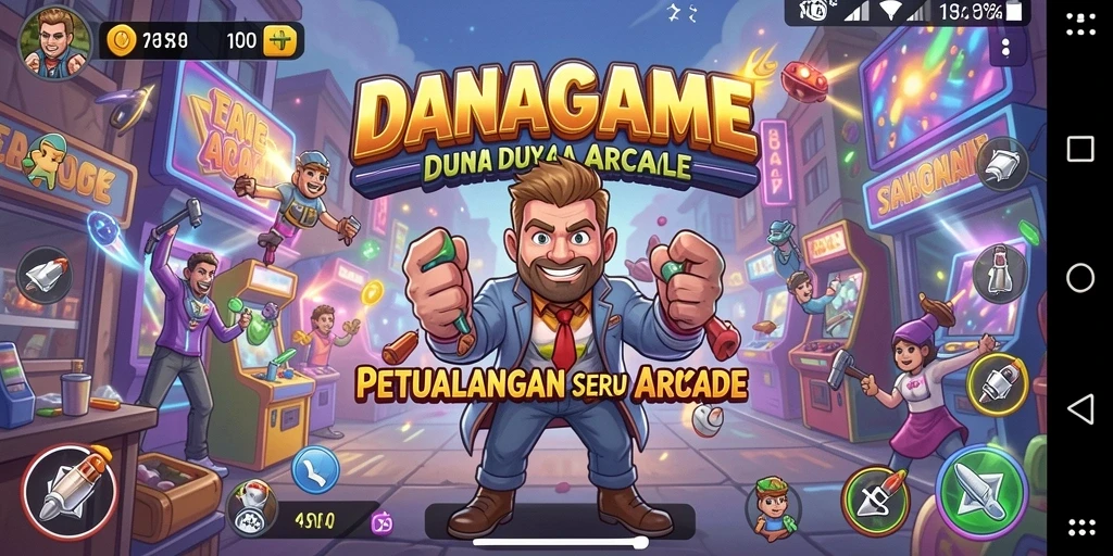 Tampilan gameplay seru di DANAGAME yang mengundang adrenalin.