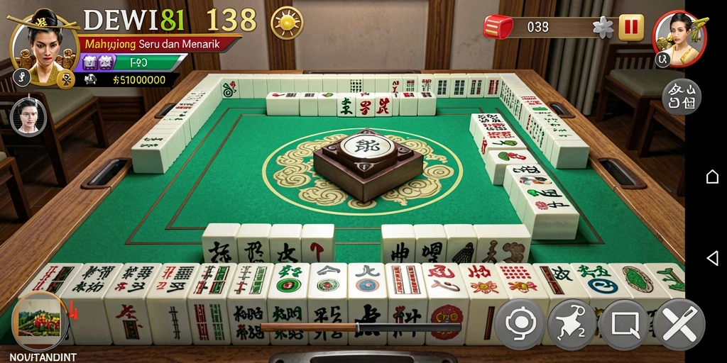 Screenshot DEWI138 menampilkan aksi seru permainan Mahjong.