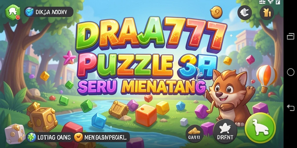 Screenshot utama DRAJA777 menunjukkan gameplay Puzzle yang menarik.