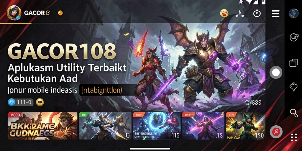 Tampilan antarmuka GACOR108 yang modern dan fungsional.