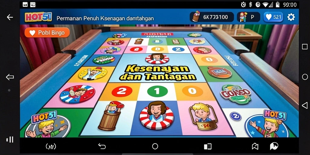 Tampilan gameplay HOT51 yang menarik dalam permainan Bingo.
