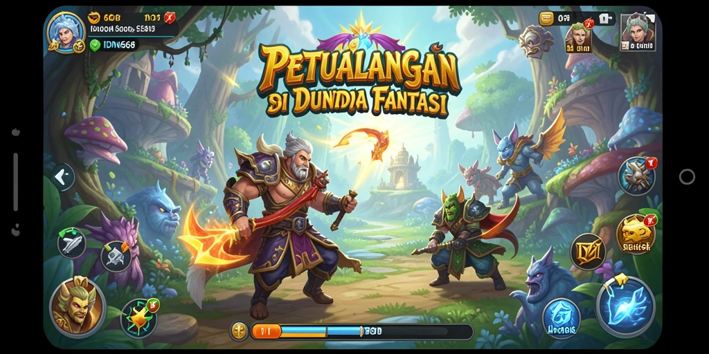 Tampilan gameplay IDN668 yang penuh petualangan dan aksi.