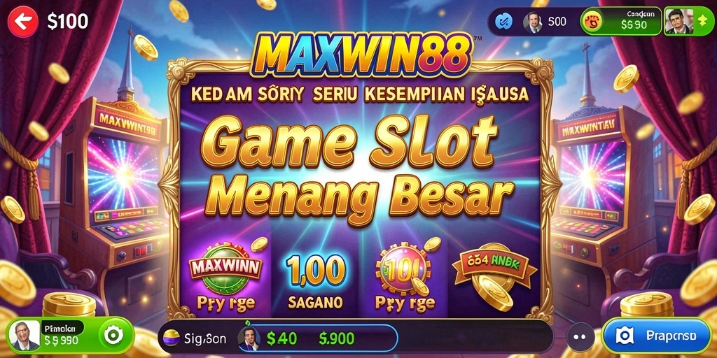 Tampilan gameplay Slot MAXWIN88 yang menegangkan dan memukau.
