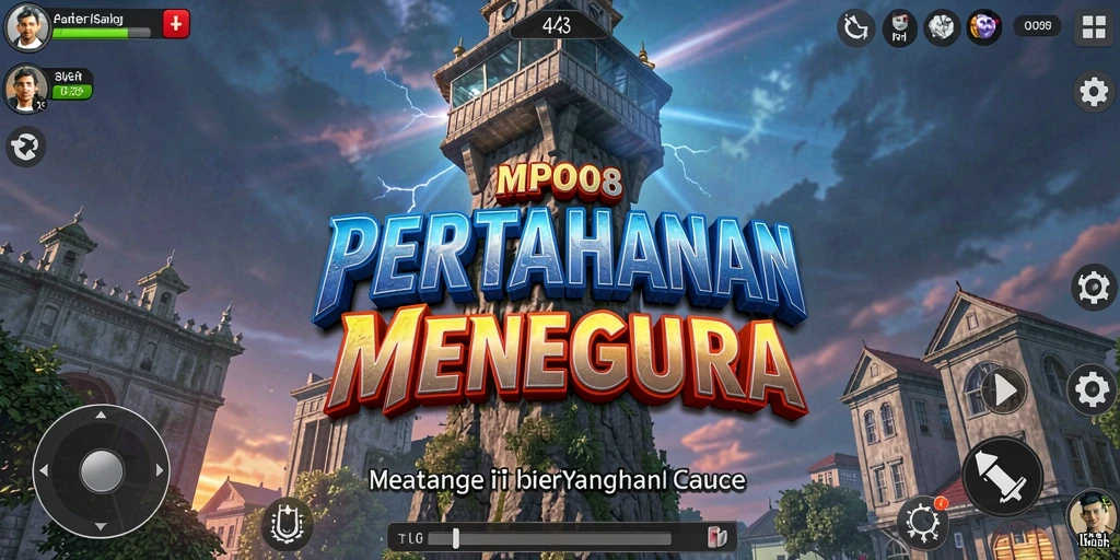Tangkapan layar utama dari gameplay Tower Defense yang menegangkan.