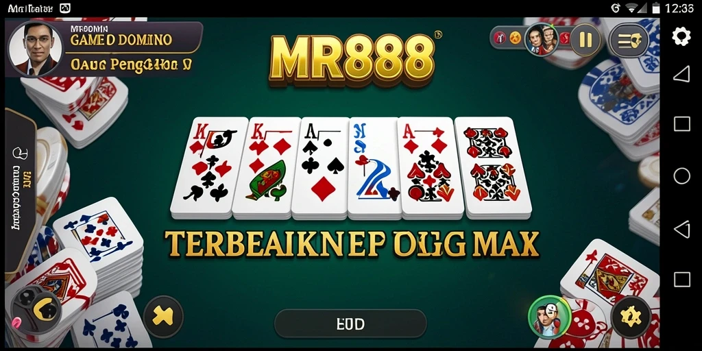 Tangkapan layar utama MR888 menunjukkan gameplay domino yang seru dan interaktif.