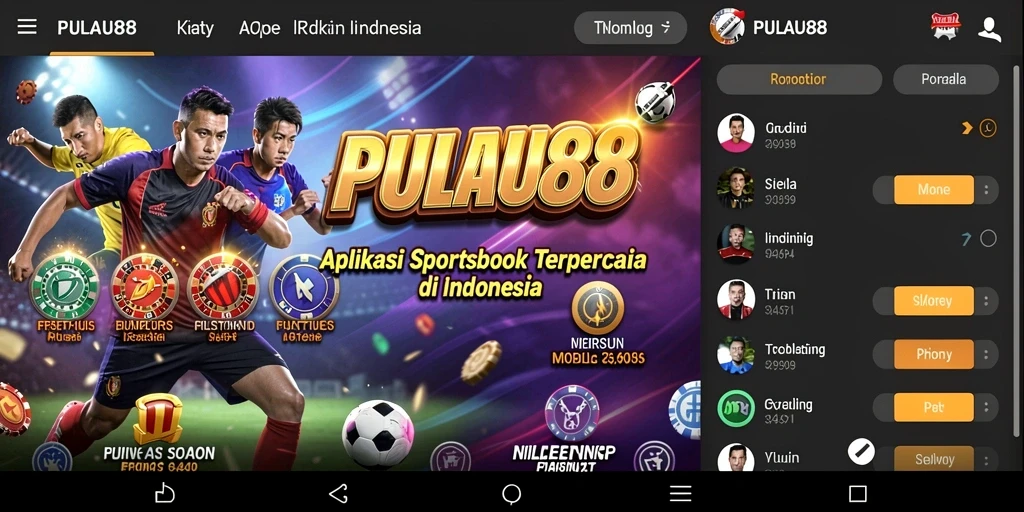 Tampilan menarik dan mudah digunakan dari aplikasi PULAU88.