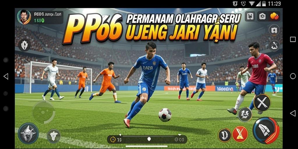Screenshot menunjukkan gameplay seru dari RP66 dalam pertandingan olahraga.