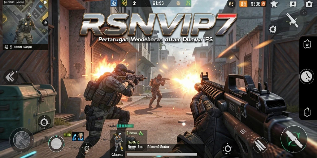 Screenshot gameplay RSNVIP7 menampilkan aksi tembak-menembak yang seru.