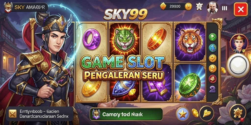 Tampilan gameplay seru dari SKY99 yang penuh warna.
