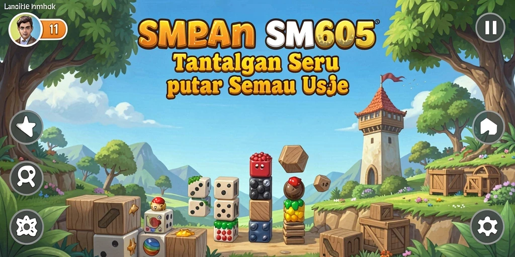 Tampilan screenshot dari gameplay Puzzle di SM605 yang menarik.