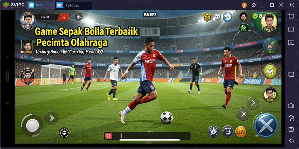 Screenshot gameplay SVIP2 yang menampilkan laga seru sepak bola.